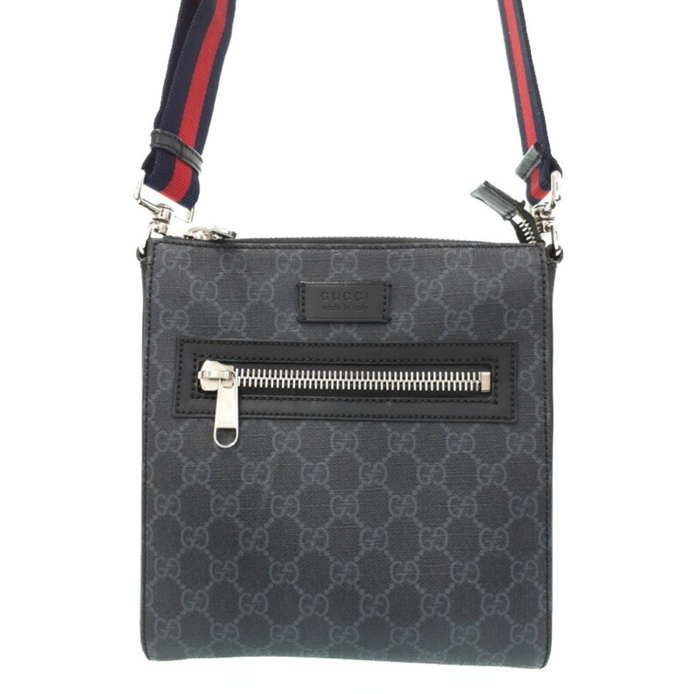 Gucci Shoulder Black Messenger Crossbody Bag Supreme GG - Picture 2 of 9